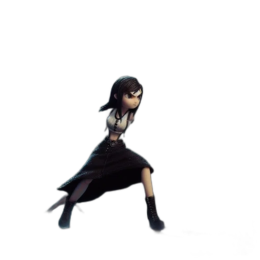 dress, weapon, creature, staff, concept art, 3d render, anime, pixel art transparent PNG cut-out