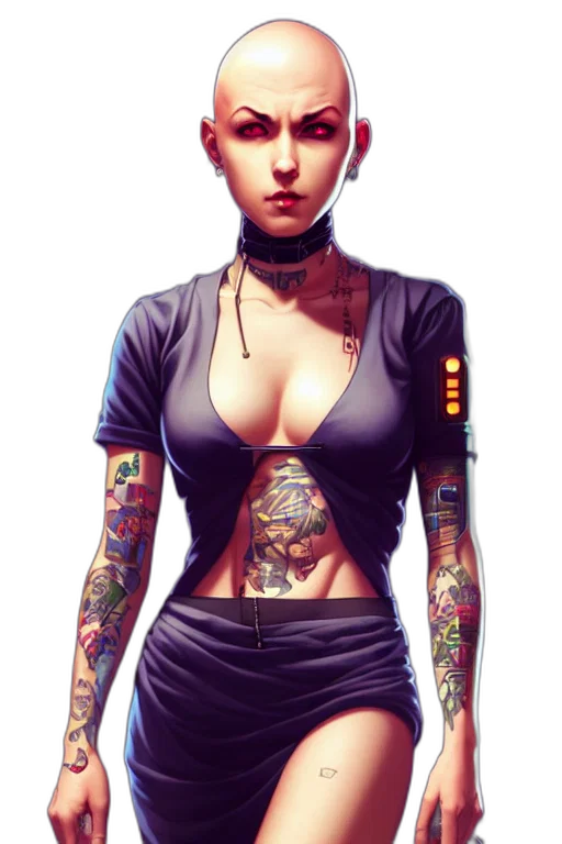 robot, jacket, dress, cyberpunk transparent PNG cut-out