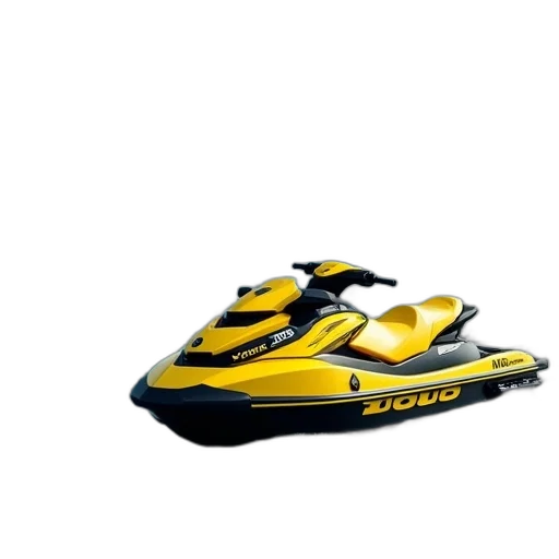 shoes, 3d render, photorealistic, yellow, black, sea, doo, 2up transparent PNG cut-out