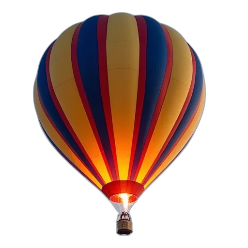 umbrella, 3d render, colorful, hot, air, balloon, large, circular transparent PNG cut-out