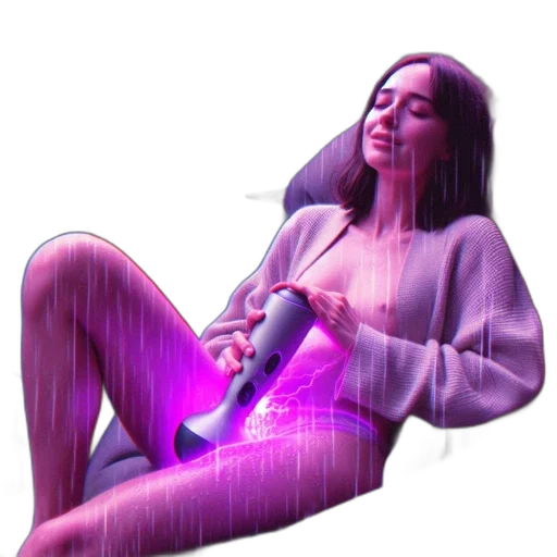 robot, creature, jacket, furniture, vaporwave, cyberpunk, 3d render, concept art transparent PNG cut-out