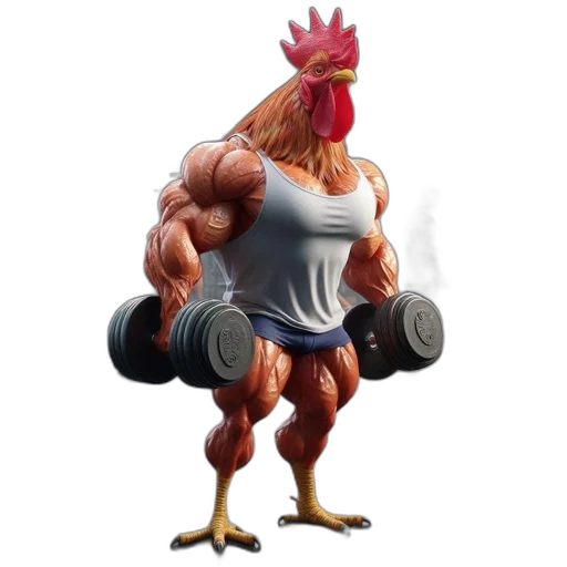 animal, weapon, concept art, 3d render, photorealistic, pixel art, muscular, human-like transparent PNG cut-out