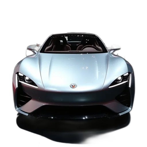 car, robot, 3d render, photorealistic, concept art, silver, sleek, design transparent PNG cut-out