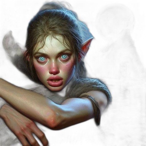 face, creature, concept art, fantasy art, photorealistic, 3d render, during, night transparent PNG cut-out