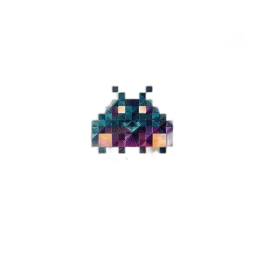 creature, dragon, robot, animal, pixel art, vaporwave, cyberpunk, concept art transparent PNG cut-out