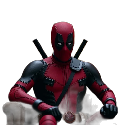 weapon, staff, 3d render, concept art, comic book art, photorealistic, scene, deadpool transparent PNG cut-out