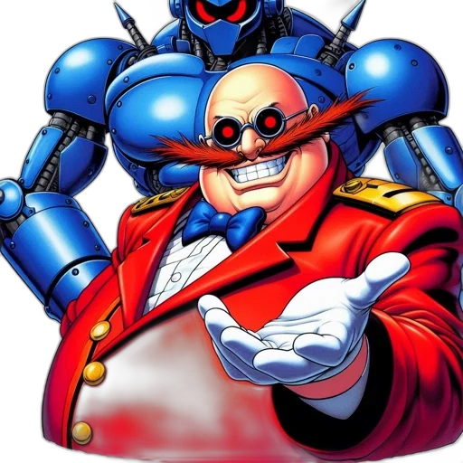 robot, comic book art, concept art, cartoon, blue, body, red, eyes transparent PNG cut-out