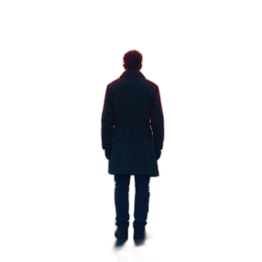 jacket, staff, face, robot transparent PNG cut-out