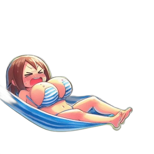 creature, pixel art, anime, concept art, cartoon, underwater, beach, animated transparent PNG cut-out