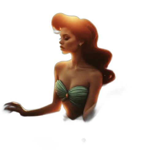 dress, concept art, 3d render, pixel art, fantasy art, underwater, golden, earth tones transparent PNG cut-out