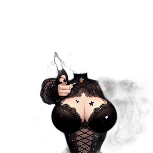 mask, staff, dress, weapon, concept art, 3d render, fantasy art, cyberpunk transparent PNG cut-out