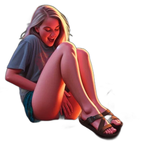 shoes, jewelry, face, dress, photorealistic, oil painting, concept art, 3d render transparent PNG cut-out