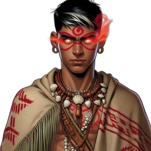 jewelry, staff, face, mask, concept art, fantasy art, comic book art, photorealistic transparent PNG cut-out