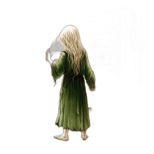 dress, mask, hair, creature, concept art, fantasy art, photorealistic, 3d render transparent PNG cut-out