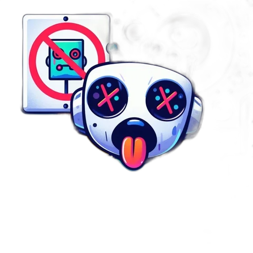 robot, mask, face, creature, concept art, cyberpunk, pixel art, vaporwave transparent PNG cut-out