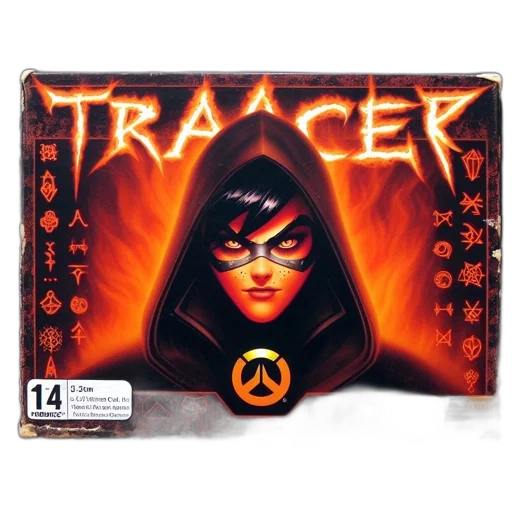concept art, red, box, featuring, hooded, masked, warrior, amidst transparent PNG cut-out