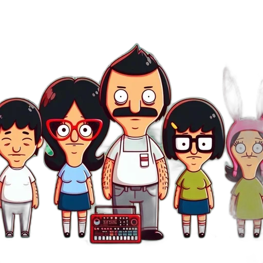 robot, cartoon, 3d render, concept art, pixel art, group, animated, characters transparent PNG cut-out