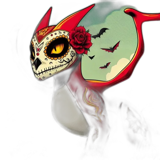 mask, dragon, jewelry, face, concept art, fantasy art, photorealistic, 3d render transparent PNG cut-out