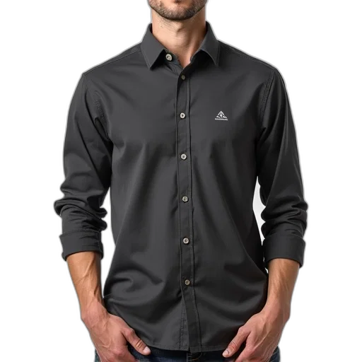 jacket, staff, 3d render, photorealistic, dark, plain, grey, polo transparent PNG cut-out