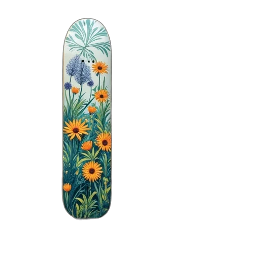 flower, photorealistic, water, garden, skateboard, decks transparent PNG cut-out