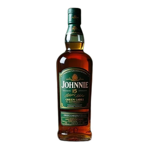 bottle, crown, johnnie, green transparent PNG cut-out