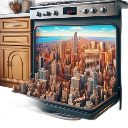 furniture, 3d render, photorealistic, concept art, inside, open, oven, miniature transparent PNG cut-out