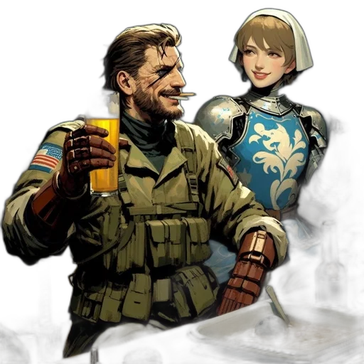 jacket, weapon, bottle, concept art, comic book art, pixel art, cyberpunk, blue transparent PNG cut-out