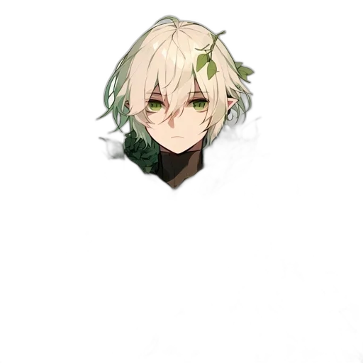 staff, flower, face, hair, pixel art, anime, concept art, fantasy art transparent PNG cut-out