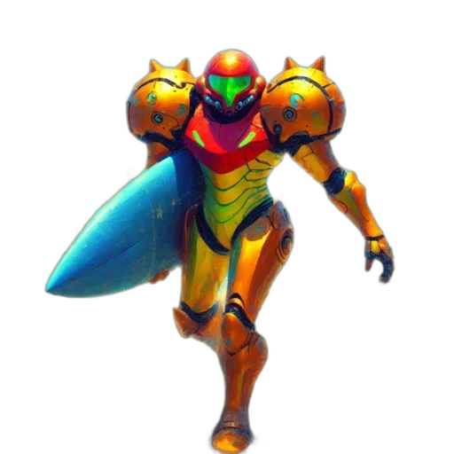 robot, weapon, sword, concept art, 3d render, pixel art, fantasy art, golden transparent PNG cut-out