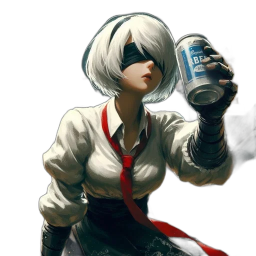 bottle, weapon, jacket, robot, concept art, cyberpunk, comic book art, anime transparent PNG cut-out