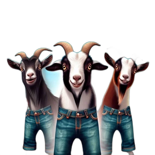 concept art, 3d render, fantasy art, photorealistic, cover, art, wnteim, goats transparent PNG cut-out
