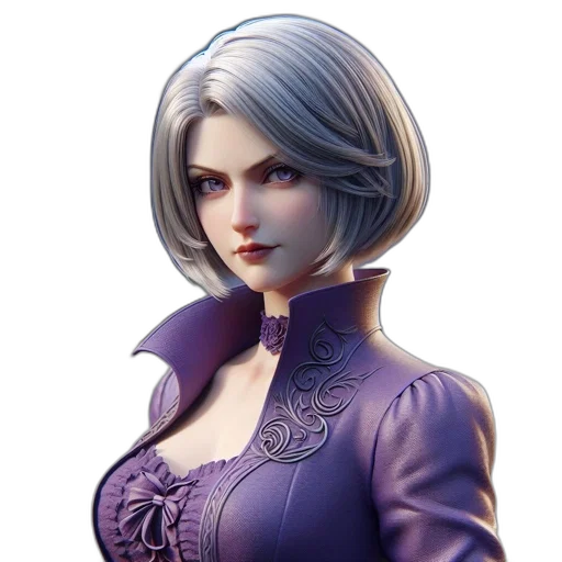 jacket, face, concept art, 3d render, fantasy art, photorealistic, blue, animated transparent PNG cut-out