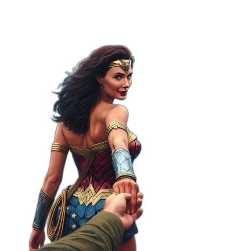 jewelry, weapon, comic book art, concept art, fantasy art, 3d render, woman, dressed transparent PNG cut-out