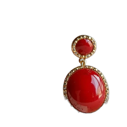 jewelry, crown, staff, red, pair, enamel, earrings, book transparent PNG cut-out