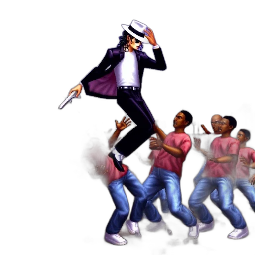 concept art, 3d render, cartoon, pixel art, urban, scene, depicts, dancing transparent PNG cut-out