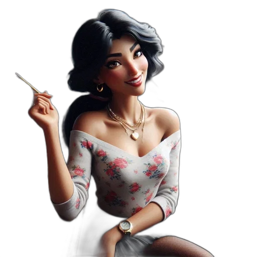 jewelry, dress, concept art, photorealistic, fantasy art, cartoon, animated, female transparent PNG cut-out