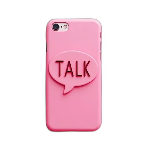 pink, iphone, case, word transparent PNG cut-out