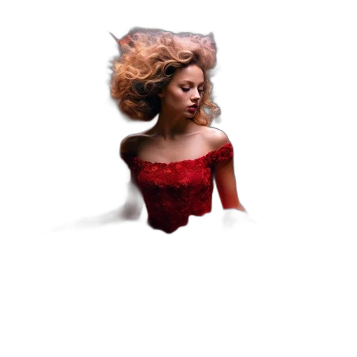 dress, hair, creature, crown, concept art, pixel art, photorealistic, 3d render transparent PNG cut-out