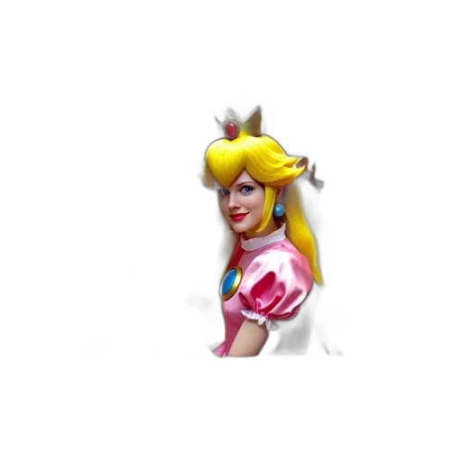 crown, dress, staff, weapon, pixel art, 3d render, concept art, vaporwave transparent PNG cut-out