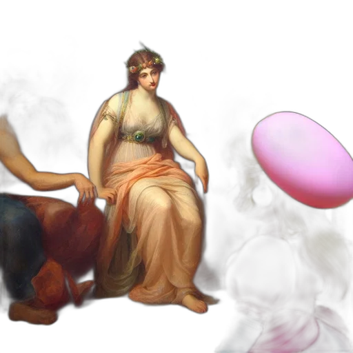 dress, furniture, creature, concept art, fantasy art, 3d render, vaporwave, fire transparent PNG cut-out