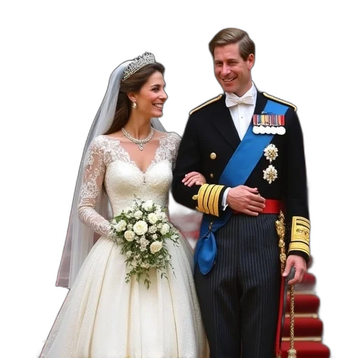 crown, dress, wedding, princess transparent PNG cut-out
