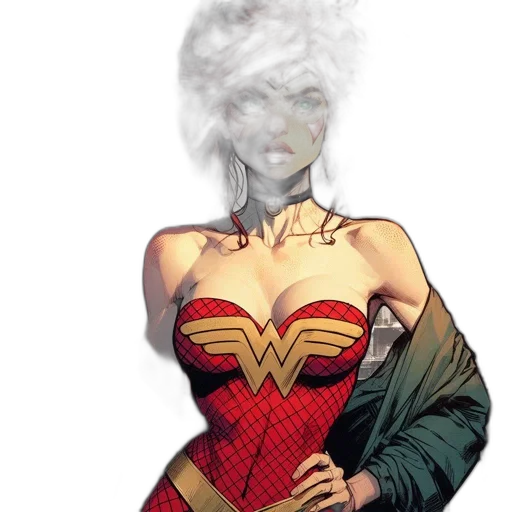 dress, comic book art, concept art, fantasy art, cartoon, woman, flowing, red transparent PNG cut-out