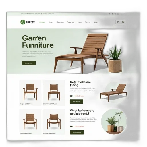 furniture, 3d render, green, earth tones, monochrome, website, page, showcasing transparent PNG cut-out