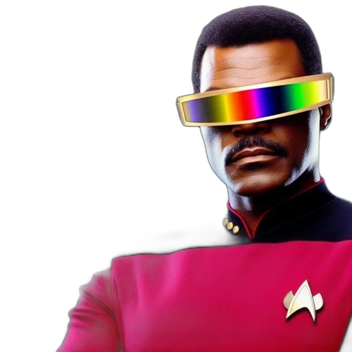 digital, art, piece, displays, geordi, forge, star, trek transparent PNG cut-out