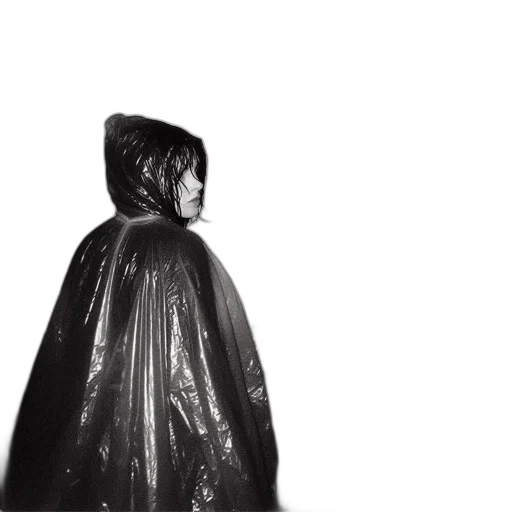 jacket, umbrella, dress, hair, outer space, individual, wearing, shimmering transparent PNG cut-out