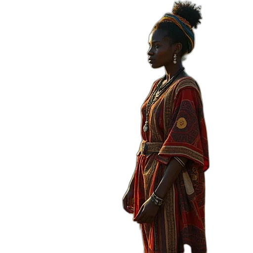 dress, staff, jewelry, crown transparent PNG cut-out