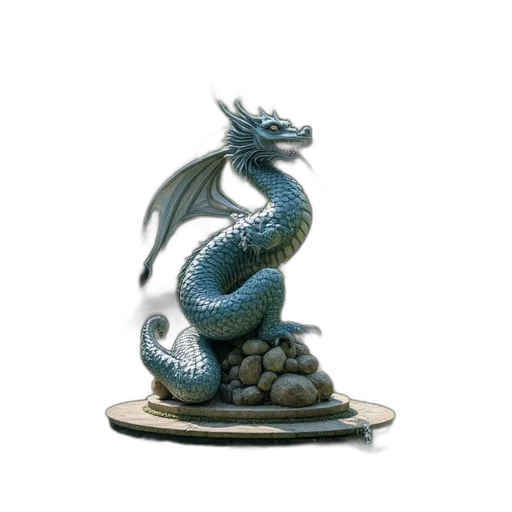 dragon, fantasy art, 3d render, photorealistic, concept art, large, ornate, sculpture transparent PNG cut-out