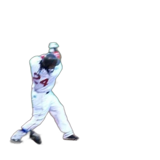 staff, robot, concept art, vaporwave, pixel art, 3d render, baseball, player transparent PNG cut-out