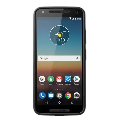 black, motorola, smartphone, case, displayed, against, white, background transparent PNG cut-out