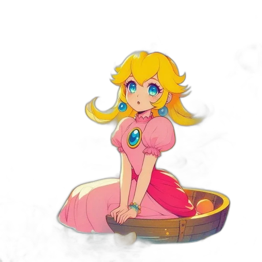 dress, crown, jewelry, staff, concept art, pixel art, fantasy art, cartoon transparent PNG cut-out